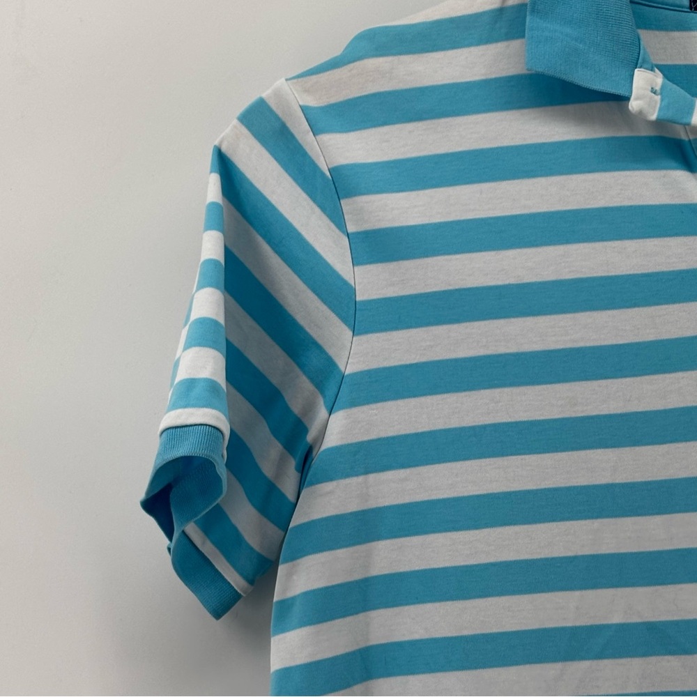 Polo Ralph Lauren Mens Blue/White Striped Short Sleeve Classic  Polo Size‎ MD - Picture 4 of 10